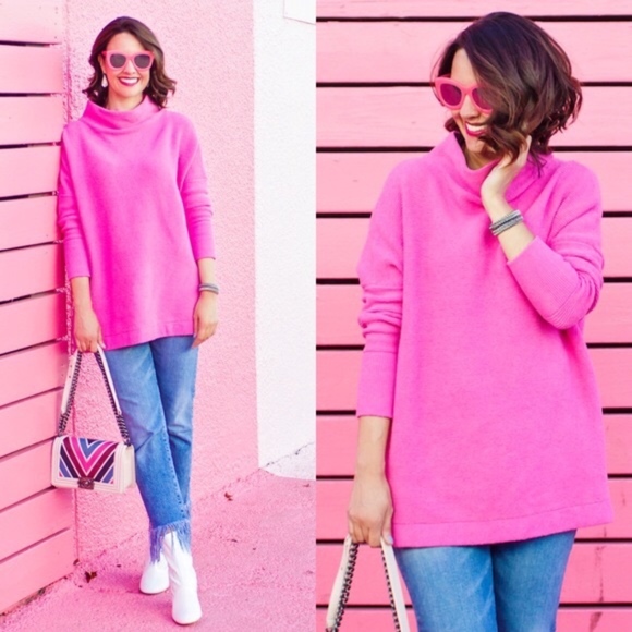 Free People Ottoman Slouchy Tunic in Electric Pink - Picture 4 of 8